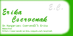 erika cservenak business card